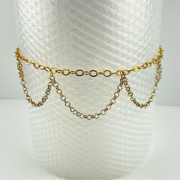 Vintage 80's Chain Belt Mixed Metals 31 inch max. - Picture 10 of 10